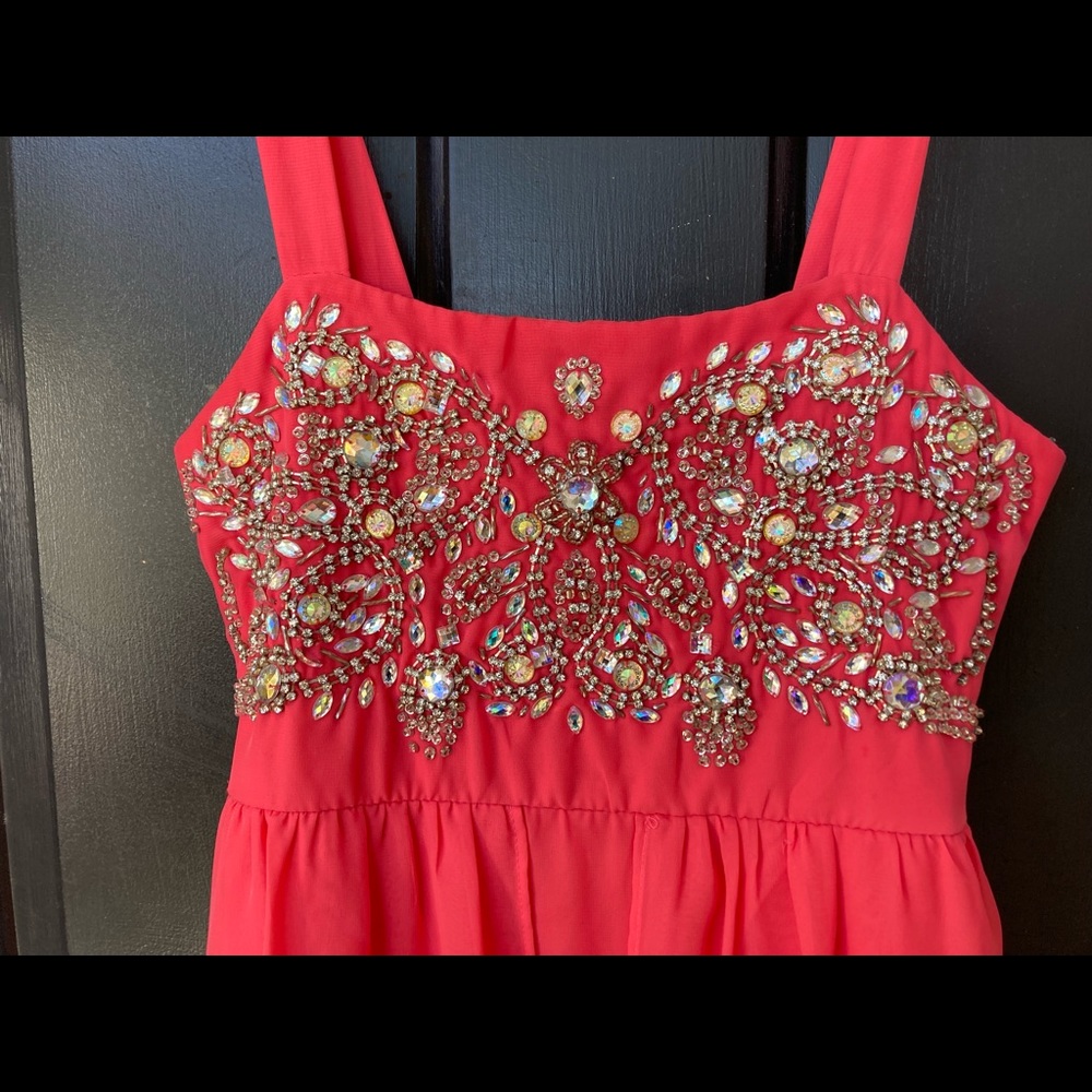 Formal Girls maxi dress coral/orange in size 14